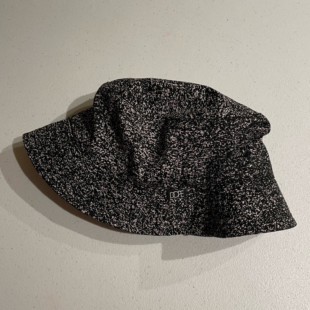 DOPE Black Speckled Bucket Hat with White Logo - Picture 9 of 9